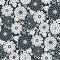 Floral seamless pattern background. Ornament stylized flowers Royalty Free Stock Photo