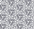 Floral seamless pattern background. Ornament of stylized leaves Royalty Free Stock Photo