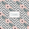 Floral seamless pattern background - pink flowers Royalty Free Stock Photo