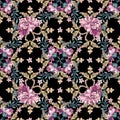 Floral seamless pattern in baroque style.