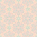 Floral seamless pattern. Beige background with violet and blue flower elements Royalty Free Stock Photo