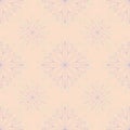 Floral seamless pattern. Beige background with violet and blue flower elements Royalty Free Stock Photo