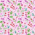 Floral seamless pattern of a berry.
