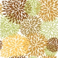 Floral seamless pattern in brown, beige and light green colors. Royalty Free Stock Photo