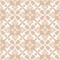 Floral seamless pattern. Brown flower elements