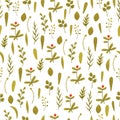 Floral seamless pattern cartoon. Small spring flower