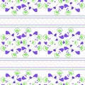 Floral seamless pattern , cute cartoon flowers white background Royalty Free Stock Photo