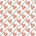 Floral seamless pattern , cute cartoon flowers white background. Royalty Free Stock Photo