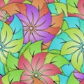 Floral seamless pattern with 3d flowers Royalty Free Stock Photo