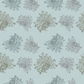 Floral seamless pattern on a blue background Royalty Free Stock Photo