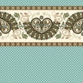 Floral seamless pattern. Ethnic border ornament. Egyptian, Greek, Roman style