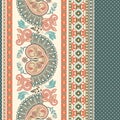 Floral seamless pattern. Ethnic border ornament. Egyptian, Greek, Roman style