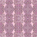 Floral seamless pattern. Ethnic style ornamental vector background. Beautiful pink violet flowers, swirls, shapes, lines. Repeat Royalty Free Stock Photo