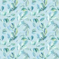 Floral seamless pattern.Eucalyptus branches.Image for fabric, paper and other printing and web projects.