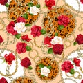 Floral seamless pattern for fabric Royalty Free Stock Photo