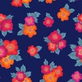 Floral seamless pattern. Flower background. Floral ornament Royalty Free Stock Photo