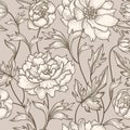 Floral seamless pattern. Flower background. Floral seamless text