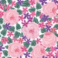 Floral seamless pattern. Flower background. Floral seamless text Royalty Free Stock Photo