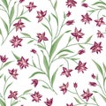 Floral seamless pattern. Flower background. Floral tile ornament Royalty Free Stock Photo
