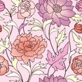 Floral seamless pattern Flower background. Floral tile ornament Royalty Free Stock Photo