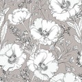 Floral seamless pattern. Flower background. Floral tile ornament Royalty Free Stock Photo