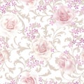 Floral seamless pattern. Flower background. Flourish garden tex Royalty Free Stock Photo