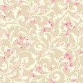 Floral seamless pattern. Flower background. Flourish garden texture Royalty Free Stock Photo