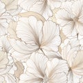 Floral Seamless Pattern. Flower Background. Flourish Garden Text