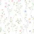 Floral seamless pattern. Flower background. Flourish garden text Royalty Free Stock Photo