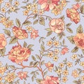 Floral seamless pattern. Flower background. Flourish garden text Royalty Free Stock Photo