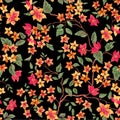 Floral seamless pattern. Flower background. Royalty Free Stock Photo