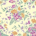 Floral seamless pattern. Flower background. Flourish garden texture Royalty Free Stock Photo