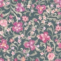 Floral seamless pattern. Flower background. Flourish nature damask ornament Royalty Free Stock Photo