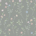 Floral seamless pattern. Flower background. Flourish garden text Royalty Free Stock Photo