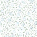 Floral seamless pattern. Flower background. Floral seamless texture with flowers. Flourish tiled white spring wallpaper