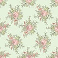 Floral seamless pattern. Flower bouquet background. Flourish tex Royalty Free Stock Photo