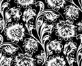 Floral tile pattern. Flower ornament. Ornamental flourish background in traditional folk russian style Royalty Free Stock Photo