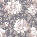 Floral chinese seamless pattern. Wild nature flower background.