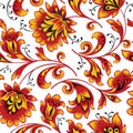 Floral seamless pattern. Flower background. Ornamental russian ethnic style Royalty Free Stock Photo