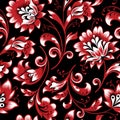 Floral seamless pattern. Flower swirl background. Ornamental brocade retro style Royalty Free Stock Photo