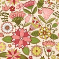 Floral seamless pattern with flowers.