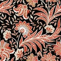 Floral seamless pattern. Flourish oriental ethnic background. Royalty Free Stock Photo