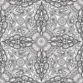 Floral seamless pattern Geometric flower fractal ornament Royalty Free Stock Photo
