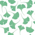 Floral seamless pattern with gingko leaves. Vector Royalty Free Stock Photo