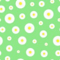 Floral seamless pattern on green background Royalty Free Stock Photo