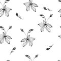 floral seamless pattern with hand drawn flower