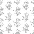 Floral seamless pattern. Isolated on white background. Vector stock illustration