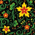 Floral seamless pattern. Khokhloma