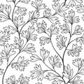 Floral seamless pattern. Leaves background. Flourish garden leaf