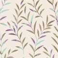 Floral seamless pattern. Leaves background. Nature ornament Royalty Free Stock Photo